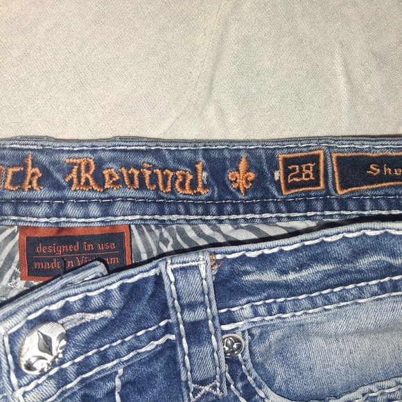 Rock Revival Indigo Denim Shorts - Picture 3 of 6